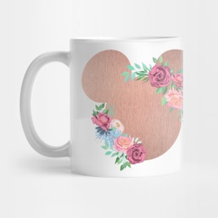 Rose Gold Floral Mouse Mug